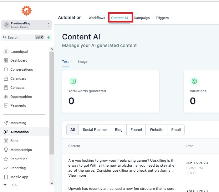content AI