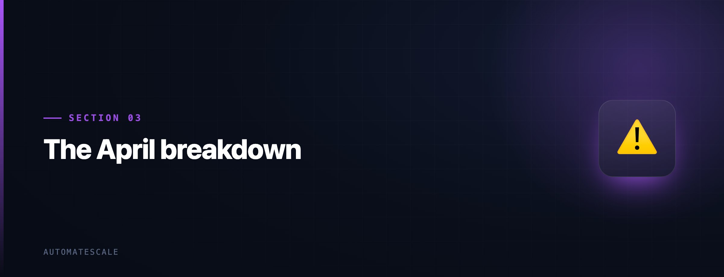 The April breakdown