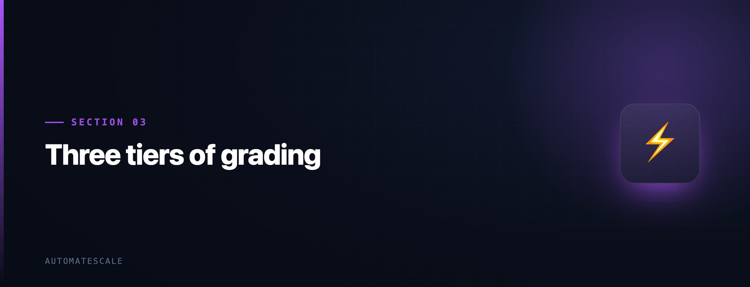 Three tiers of grading