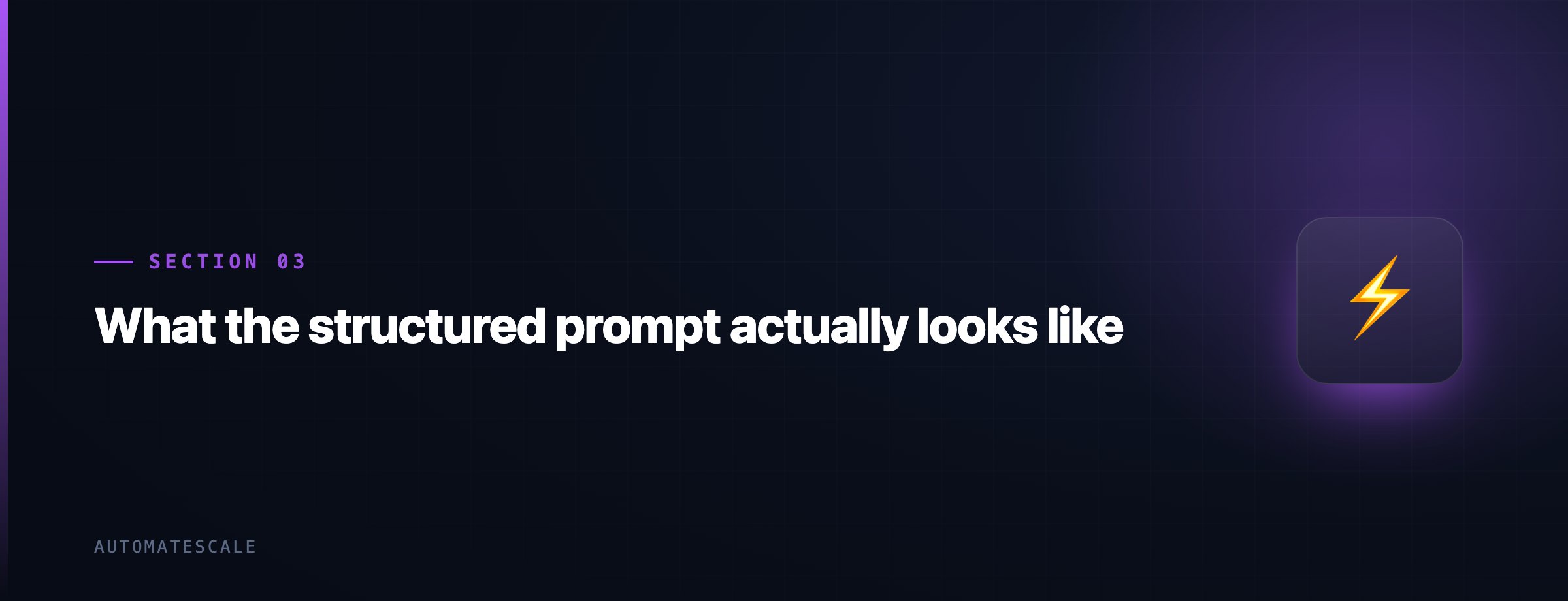 What the structured prompt actually looks like