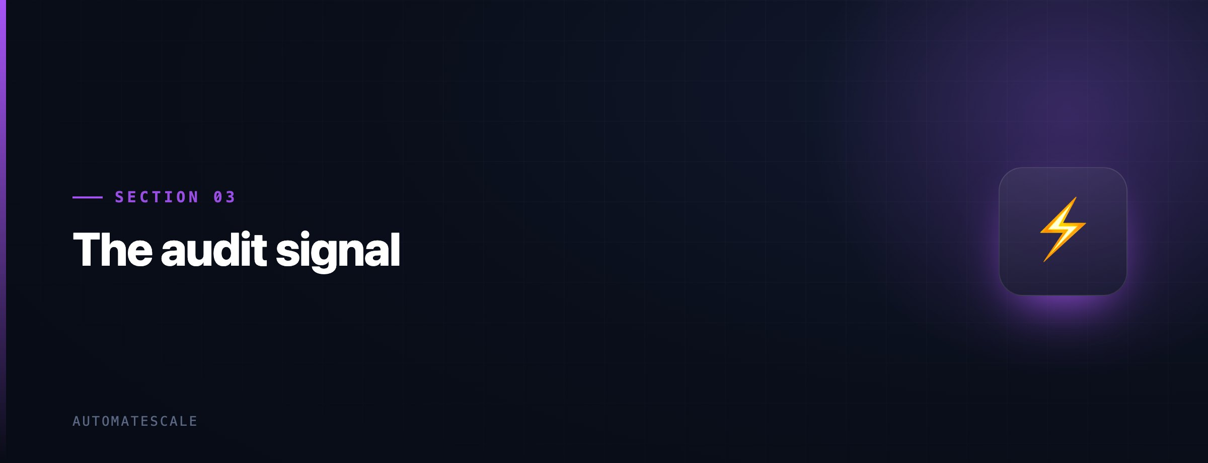 The audit signal