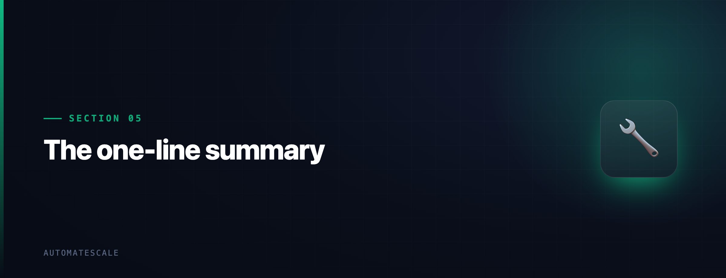 The one-line summary