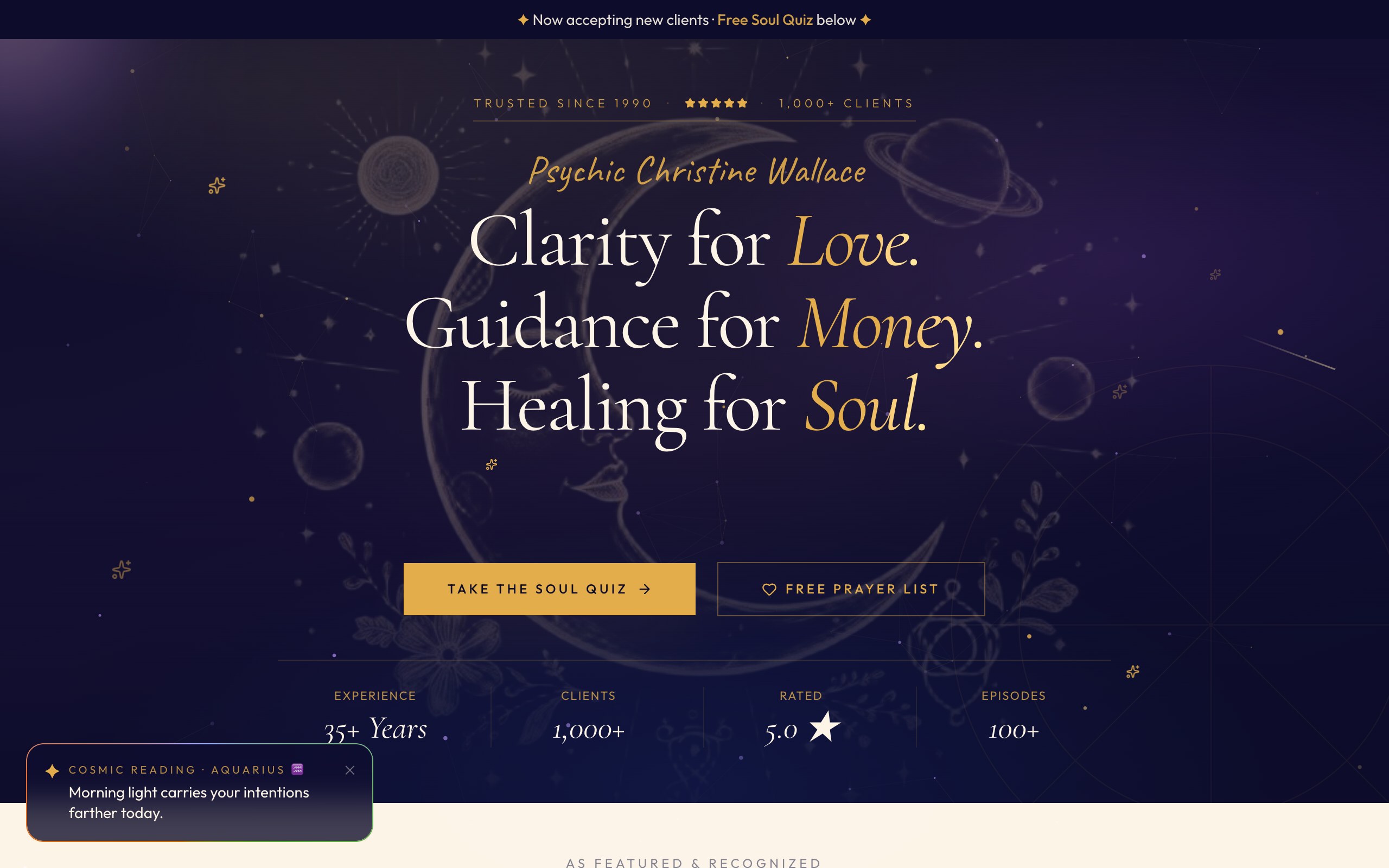 psychic-christine-wallace live screenshot